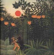 Henri Rousseau Exotic Landscape oil